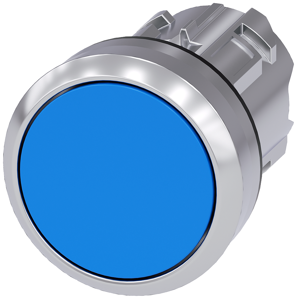 3SU1050-0AB50-0AA0 Pulsador rasante AZUL metal redondo 22mm