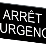 3SU1900-0AC16-0GQ0 Plaquita de inscripción, 12,5 × 27 mm, plaquita negra, inscripción: Arret D&amp;apos