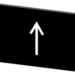 3SU1900-0AC16-0QS0 Plaquita de inscripción, 12,5 × 27 mm, plaquita negra, símbolo: flecha dirección