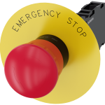 3SU1100-1HB20-1FG0 Pulsador de seta de parada de emergencia, 22 mm, redondo, plástico, rojo, 1 NA +