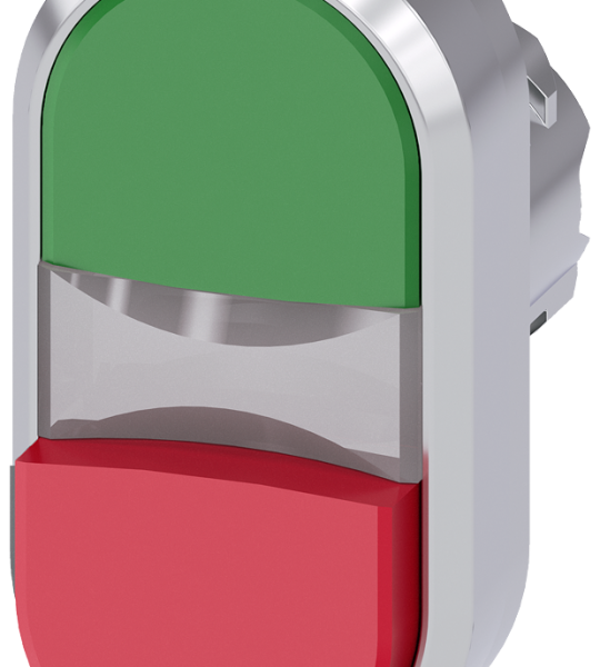 3SU1050-3BB42-0AA0 Pulsador doble rasante/saliente VERDE-ROJO ø22mm
