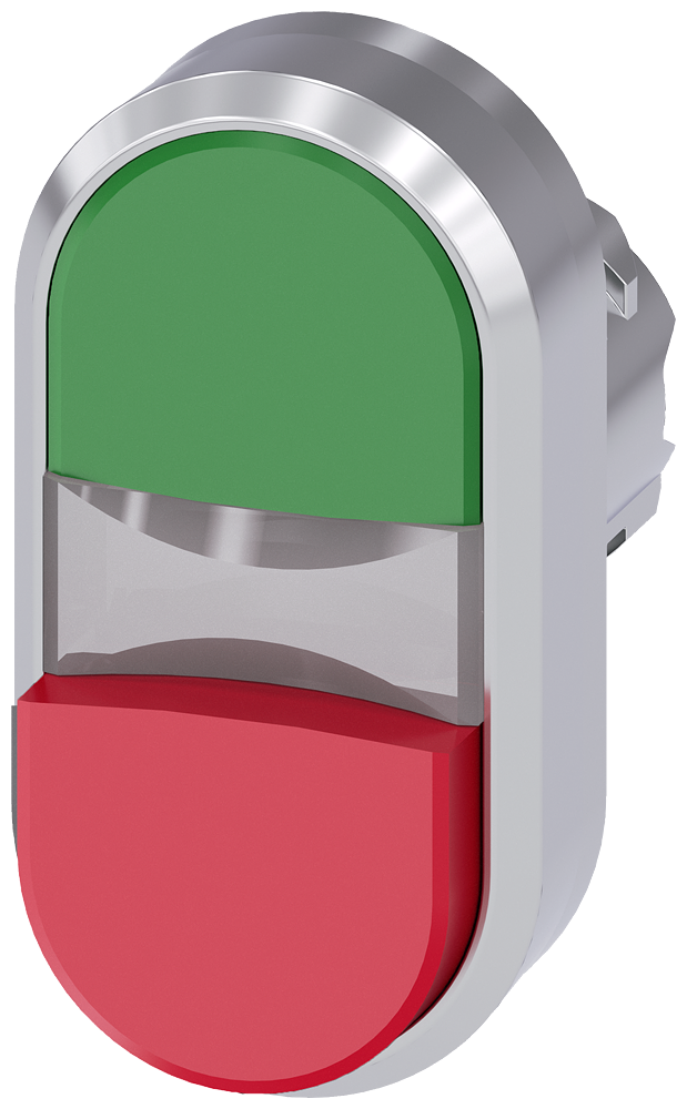 3SU1050-3BB42-0AA0 Pulsador doble rasante/saliente VERDE-ROJO ø22mm