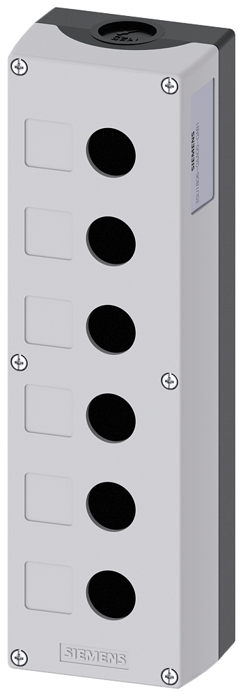 3SU1806-0AA00-0AB1 Caja PVC vacía 6 elementos GRIS