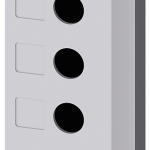 3SU1856-0AA00-0AB1 Caja METAL vacía 6 elementos GRIS