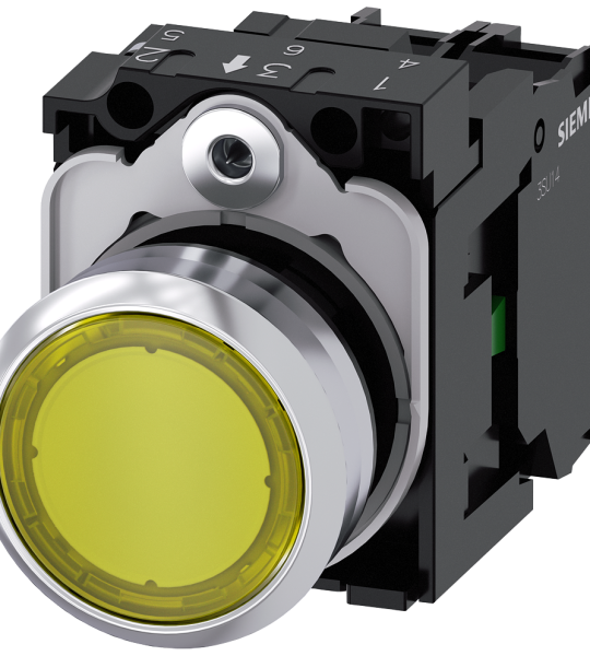 3SU1152-0AB30-1BA0 Pulsador lum.ras.AMBAR+NA+led