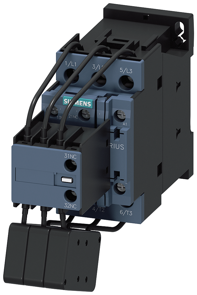 3RT2625-1AP05 Contactor, AC-6b, 16,7 kVAr/400 V, 1 NA + 2 NC, 230 V AC, 50 Hz, 3 polos