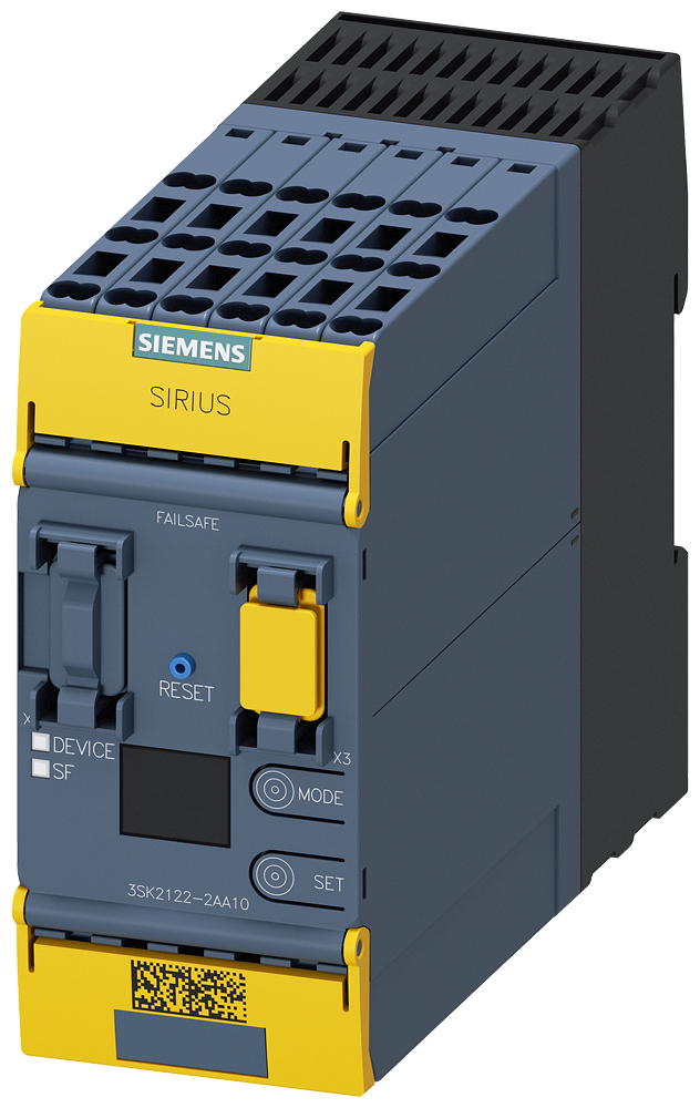 3SK2122-2AA10 Módulo de seguridad SIRIUS, aparato base 3SK2, serie 20 F-DI, 4 F-DQ, 2 DQ