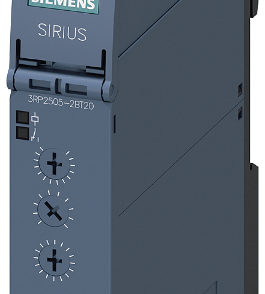 3RP2505-2BT20 Relé temporizador, 2 CO, 27 funciones, 7 intervalos (0,05 s-100 h)