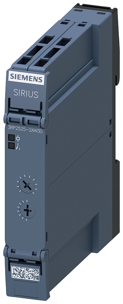 3RP2525-2AW30 Relé temporizador, retardado a la excitación, 1 CO, 7 intervalos, 0,05 s-100 h, 