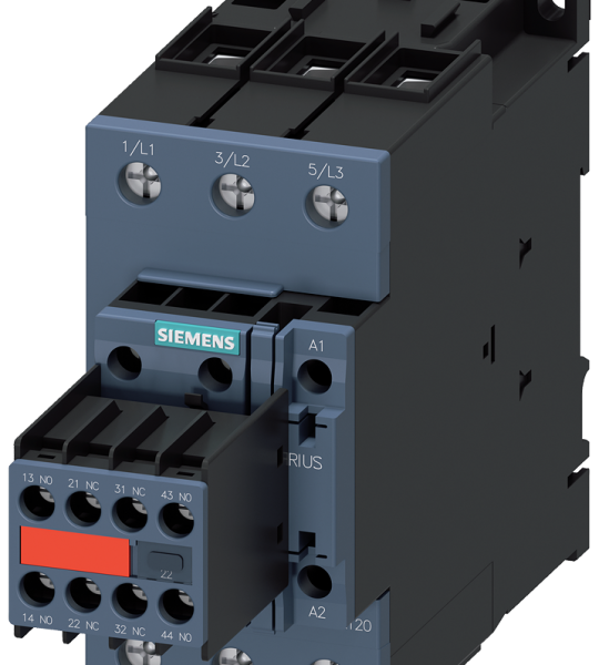 3RT2037-1NB34-3MA0 Contactor, AC-3e, 65 A/30 kW/400 V, 3 polos, 20-33 V AC/DC, 2 NA + 2 NC, bornes 