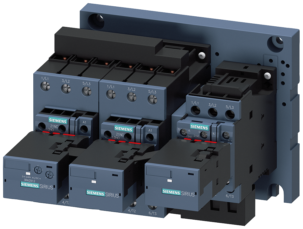 3RA2436-8XF32-1NB3 Combinación estrella-triángulo, AC-3, 45 kW/400 V, 20-33 V AC/DC, 3 NA + 3 NC
