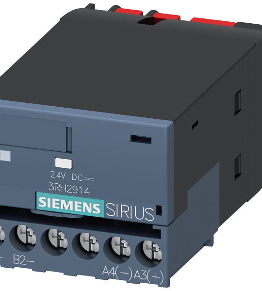 3RH2914-1GP11 Elemento de acoplamiento para adosar a contactores 3RT2, S00-S3, 24 V DC, bornes
