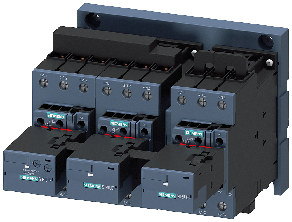 3RA2437-8XF32-1AC2 Combinación estrella-triángulo, AC-3, 55 kW/400 V, 24 V AC, 3 NA + 3 NC