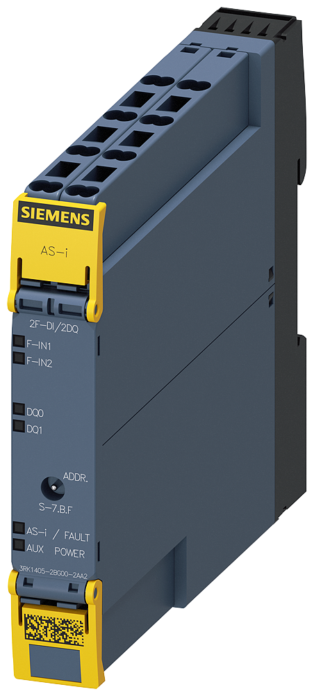 3RK1405-2BG00-2AA2 Módulo ASIsafe SlimLine Compact, SC17.5F digital safety 2F-DI/2DQ, IP20, bornes 