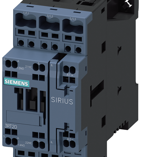 3RT2024-2NF30 Contactor, AC-3e, 12 A/5,5 kW/400 V, 3 polos, 95-130 V AC/DC, 1 NA + 1 NC, borne