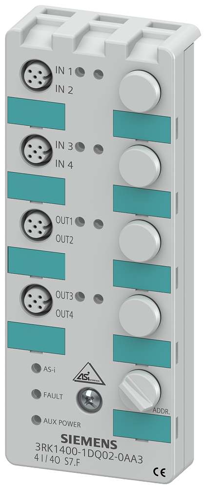 3RK1400-1DQ02-0AA3 Módulo ASI 4E/4S PNP IP67 24DC