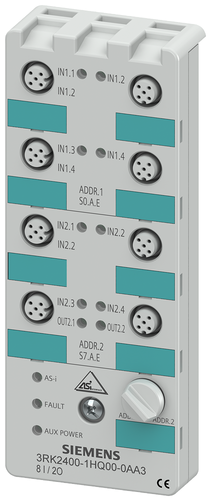 3RK2400-1HQ00-0AA3 Módulo 8E/2S IP67 K60 esclavo 24VDC