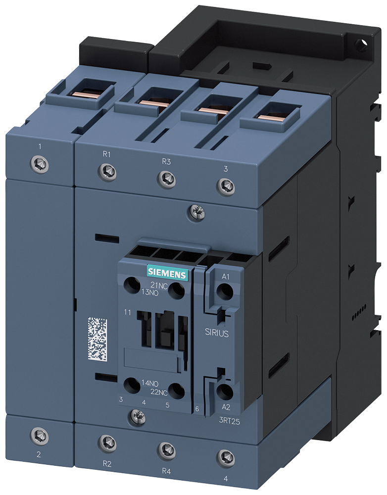 3RT2545-1AP60 Contactor, S3, 4 polos, 2 NA + 2 NC, AC-3, 37 kW/400 V, 220 V AC/50 Hz, 240 V/60