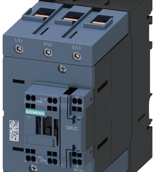 3RT2045-3AB00 Contactor, AC-3e, 80 A/37 kW/400 V, 3 polos, 24 V AC/50 Hz, 1 NA + 1 NC, bornes 