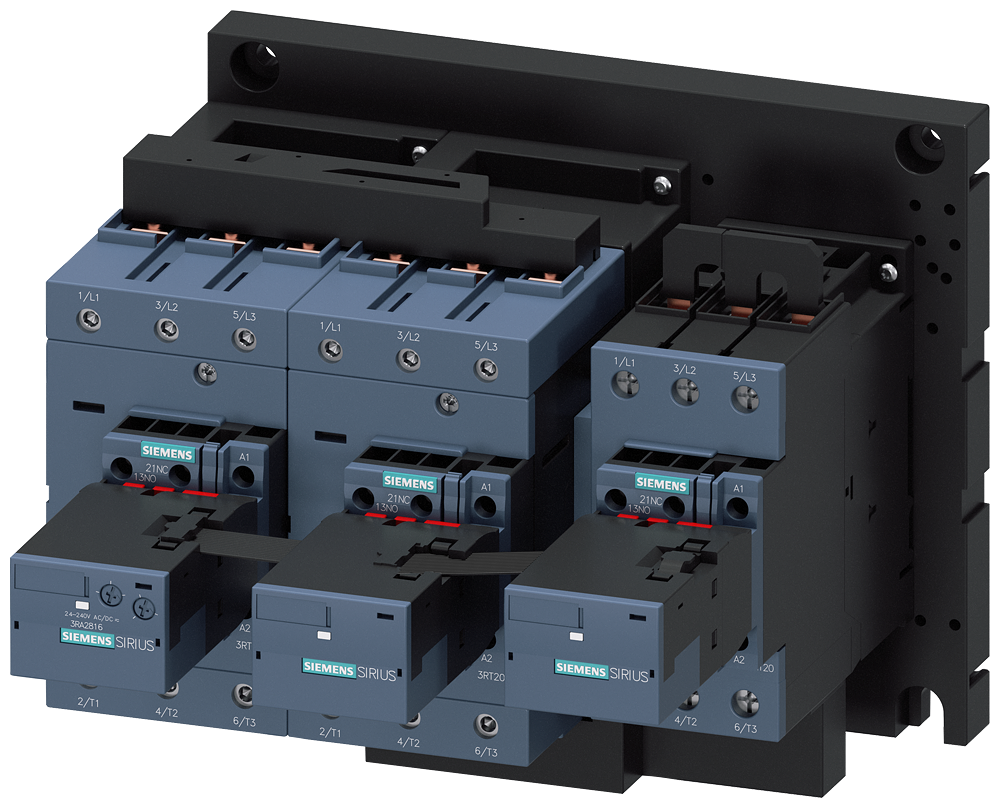 3RA2444-8XF32-1NB3 Combinación estrella-triángulo, AC-3, 55 kW/400 V, 20-33 V AC/DC, S3, 3 NA + 3 N