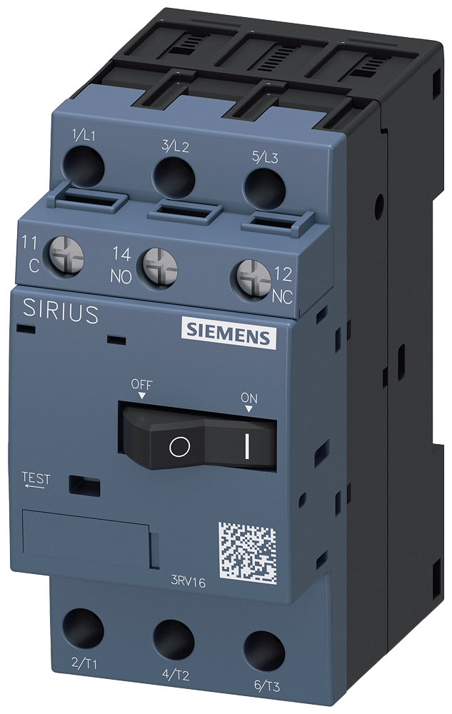 3RV1611-1CG14 Interruptor automático para transformador de tensión, S00, 2,5 A, disparador N 1
