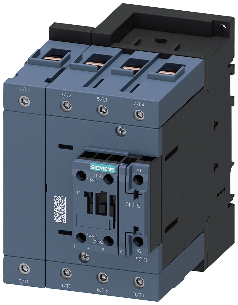 3RT2346-1AL20 Contactor, AC-1, 140 A/400 V/40 °C, S3, 4 polos, 230 V AC, 50/60 Hz, 1 NA + 1 NC
