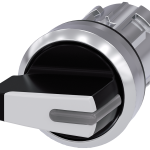 3SU1052-2FL60-0AA0 Selector, iluminable, 22 mm, redondo, metal, brillante, blanco, maneta corta
