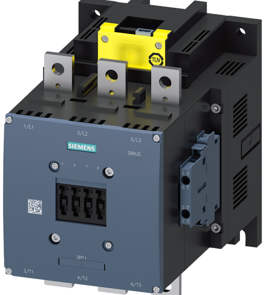 3RT1476-6SF36 Contactor, AC-1, 690 A/690 V/40 °C, 3 polos, 96-127 V AC/DC, F-PLC-IN, 2 NA + 2 