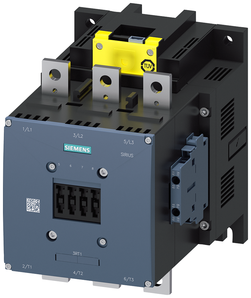 3RT1476-6SF36 Contactor, AC-1, 690 A/690 V/40 °C, 3 polos, 96-127 V AC/DC, F-PLC-IN, 2 NA + 2 