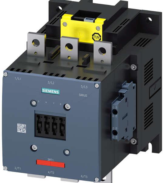 3RT1476-6SF36-3PA0 Contactor, AC-1, 690 A/690 V/40 °C, 3 polos, 96-127 V AC/DC, F-PLC-IN, 2 NA + 2 