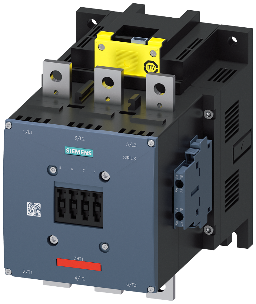 3RT1476-6SF36-3PA0 Contactor, AC-1, 690 A/690 V/40 °C, 3 polos, 96-127 V AC/DC, F-PLC-IN, 2 NA + 2 