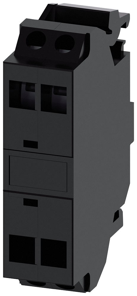 3SU1400-2DA10-3AA0 Borne de apoyo, negro, bornes de resorte, para fijación en base