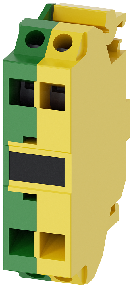 3SU1400-2DA43-3AA0 Borne de apoyo, verde/amarillo, bornes de resorte, para fijación en base