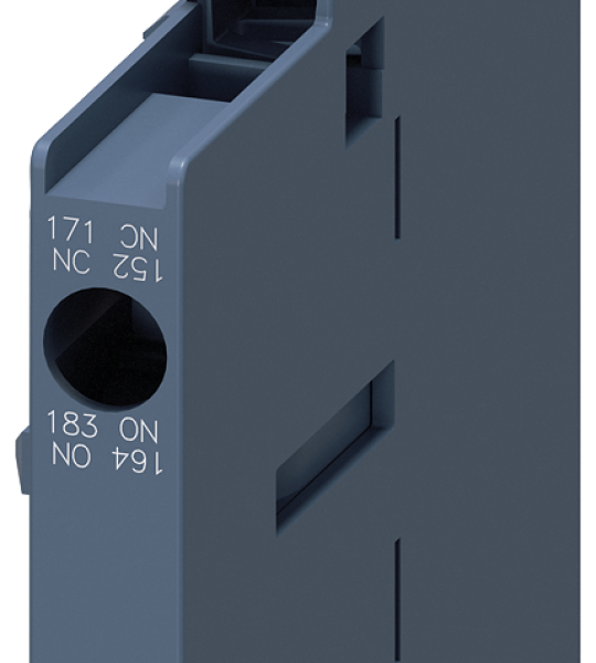 3RH1921-1KA11 Bloque de contactos auxiliares, 1 NA + 1 NC, EN 50005, 10 mm, tamaño S3-S12, par