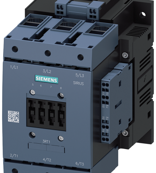3RT1054-3AD36 Contactor, AC-3e, 115 A/55 kW/400 V, 3 polos, 42-48 V AC/DC, 2 NA + 2 NC, borne 
