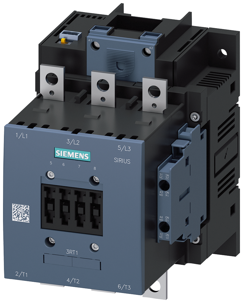 3RT1055-6NF36 Contactor, AC-3e, 150 A/75 kW/400 V, 3 polos, 96-127 V AC/DC, PLC-IN opcional, 2
