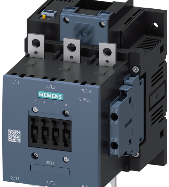 3RT1056-6NP36 Contactor, AC-3e, 185 A/90 kW/400 V, 3 polos, 200-277 V AC/DC, PLC-IN opcional, 