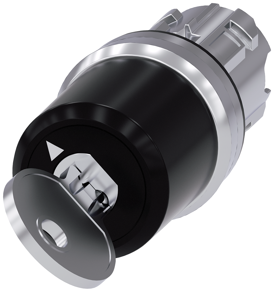 3SU1050-5JF01-0AA0 Interruptor de llave Siemens, con vigilancia, 22 mm, redondo, metal, brillante, 