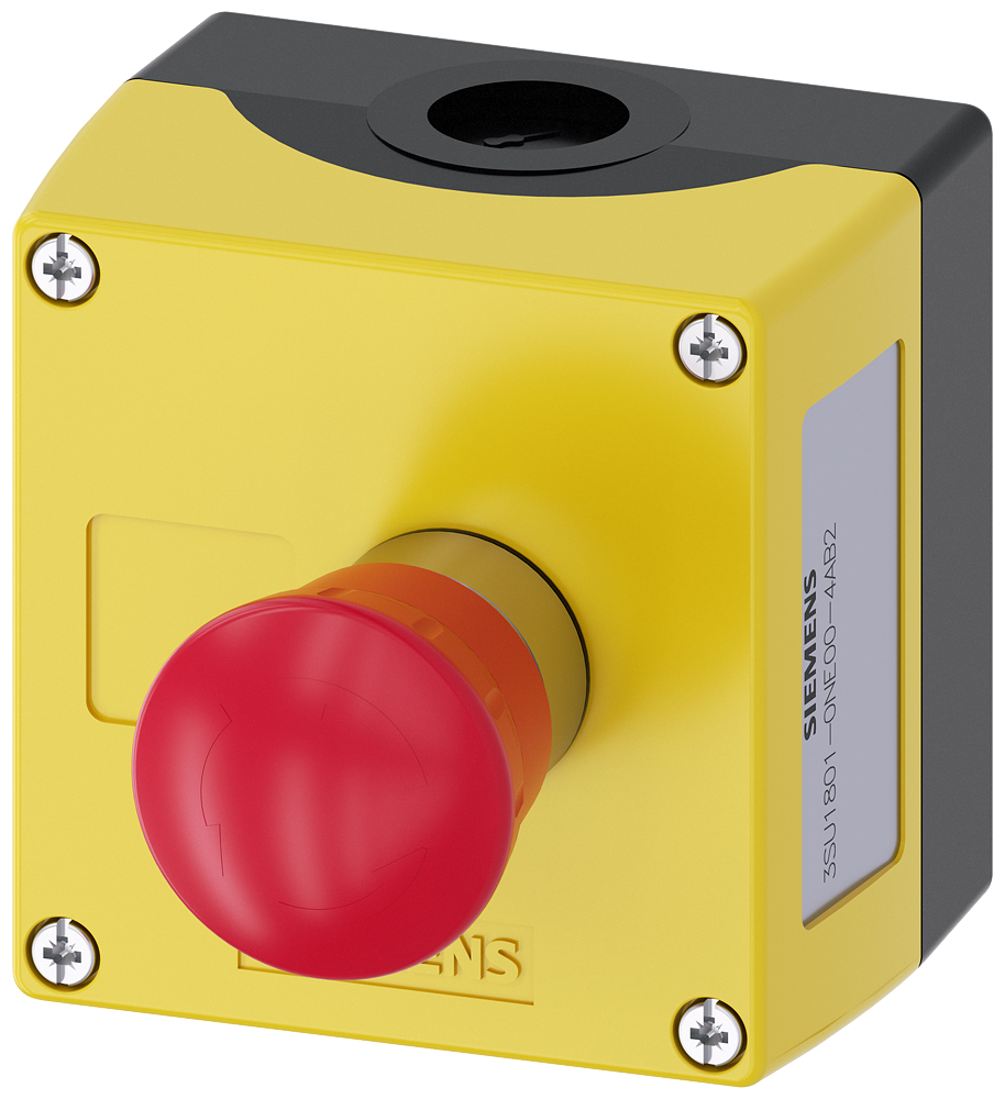3SU1801-0NE00-4AB2 Caja pvc AMARILLA c/seta +1NA+1NC+1NC  
