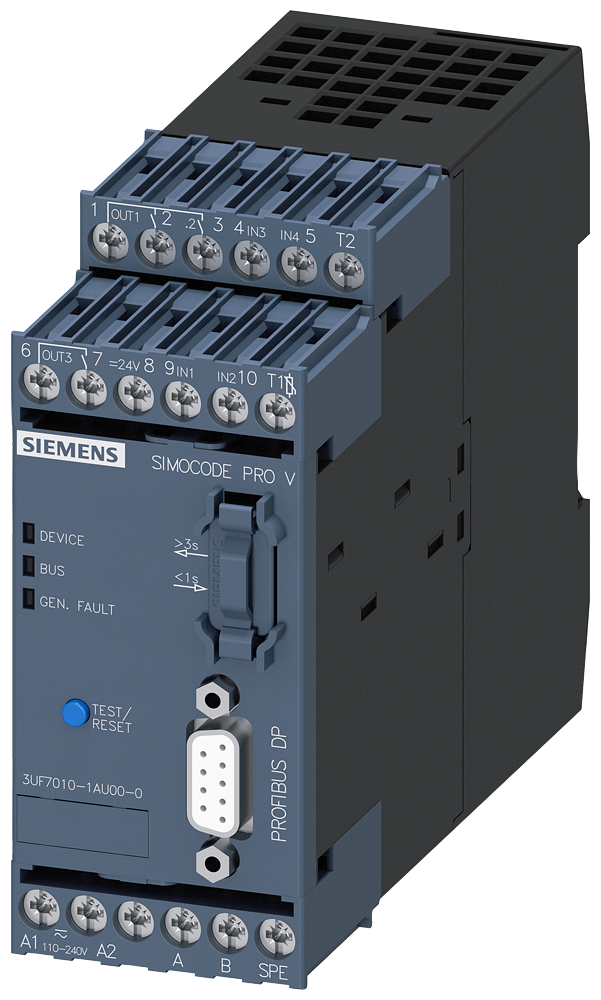 3UF7010-1AU00-0 SIMOCODE PRO V PB, Interfaz PROFIBUS DP