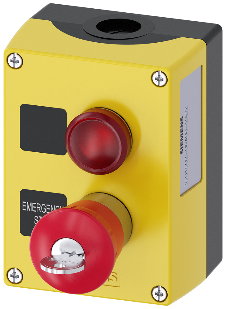 3SU1802-0NA00-2AB2 Caja para aparatos de mando, 22 mm, redonda