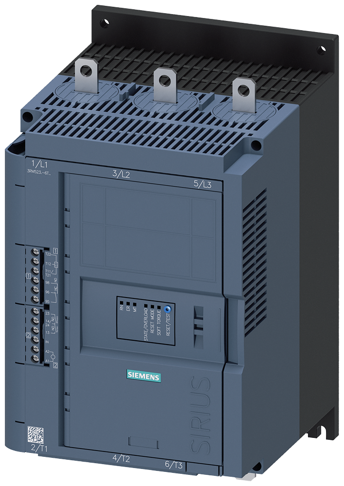 3RW5234-6TC15 Arrancador suave SIRIUS 200-600 V 113 A, 110-250 V AC, bornes de tornillo, entra