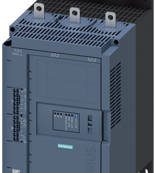 3RW5234-2TC04 Arrancador suave SIRIUS 200-480 V 113 A, 24 V AC/DC, bornes de resorte, entrada 
