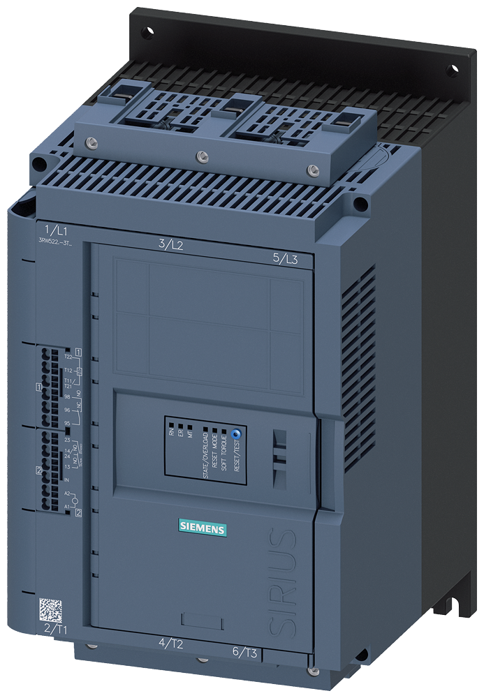 3RW5227-3TC04 Arrancador suave SIRIUS 200-480 V 93 A, 24 V AC/DC, bornes de resorte, entrada d