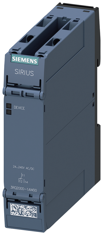 3RQ2000-1AW00 Relé de interfaz en caja industrial, 1 CO, 24-240 V AC/DC, bornes de tornillo