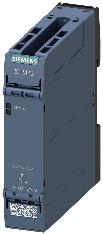 3RQ2000-2AW00 Relé de interfaz en caja industrial, 1 CO, 24-240 V AC/DC, bornes de resorte