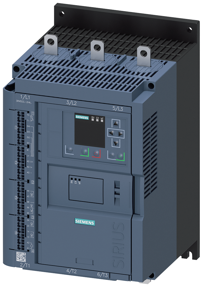 3RW5535-2HA04 Arrancador suave SIRIUS, 200-480 V, 143 A, 24 V AC/DC, bornes de resorte