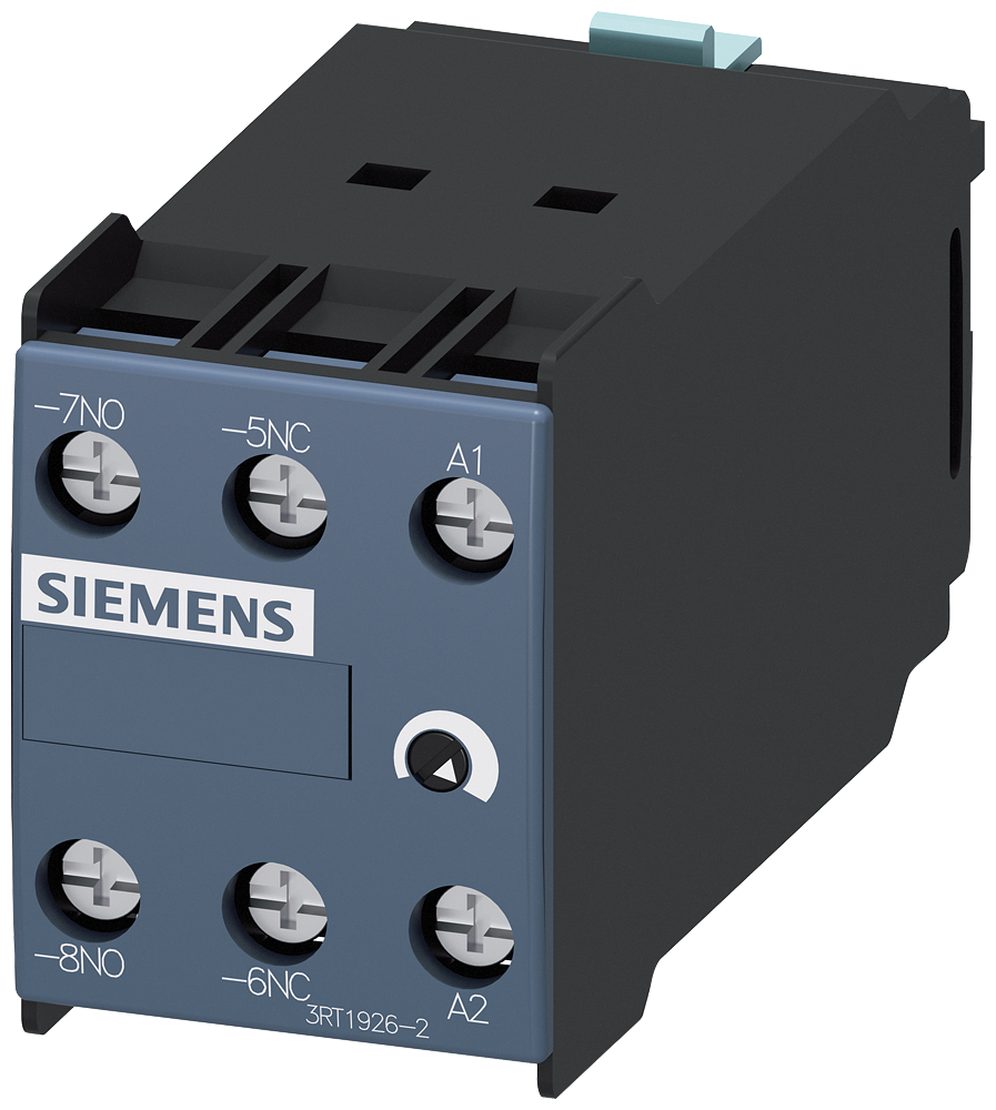 3RT1926-2FL21 Bloque de contactos auxiliares, intervalo 0,5-10 s, 220-240 V AC/DC