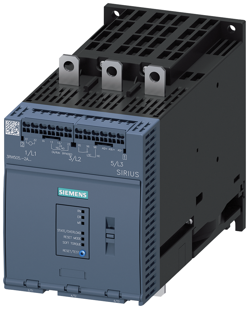 3RW5056-2AB15 Arrancador suave SIRIUS, 200-600 V, 171 A, 110-250 V AC, bornes de resorte, sali
