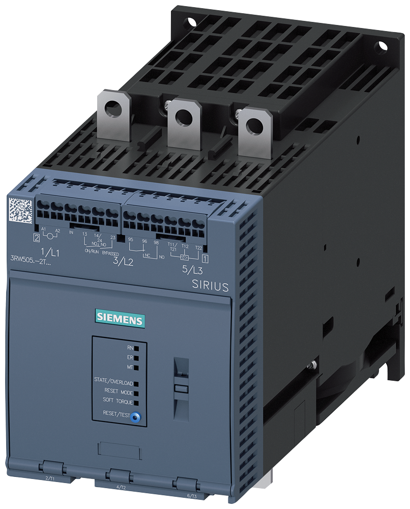 3RW5056-2TB14 Arrancador suave SIRIUS, 200-480 V, 171 A, 110-250 V AC, bornes de resorte, entr